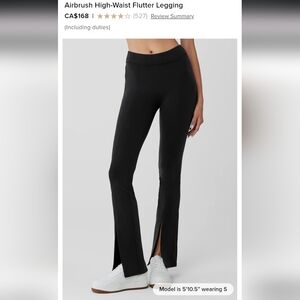 Alo Yoga Airbrush High-Waist Flutter Legging - Black M